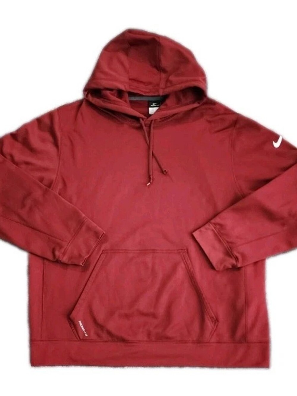 Nike Team Club Hoodie Mens XXL Red Therma Fit Long Sleeve Sweatshirt Pullover